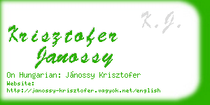 krisztofer janossy business card