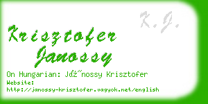 krisztofer janossy business card